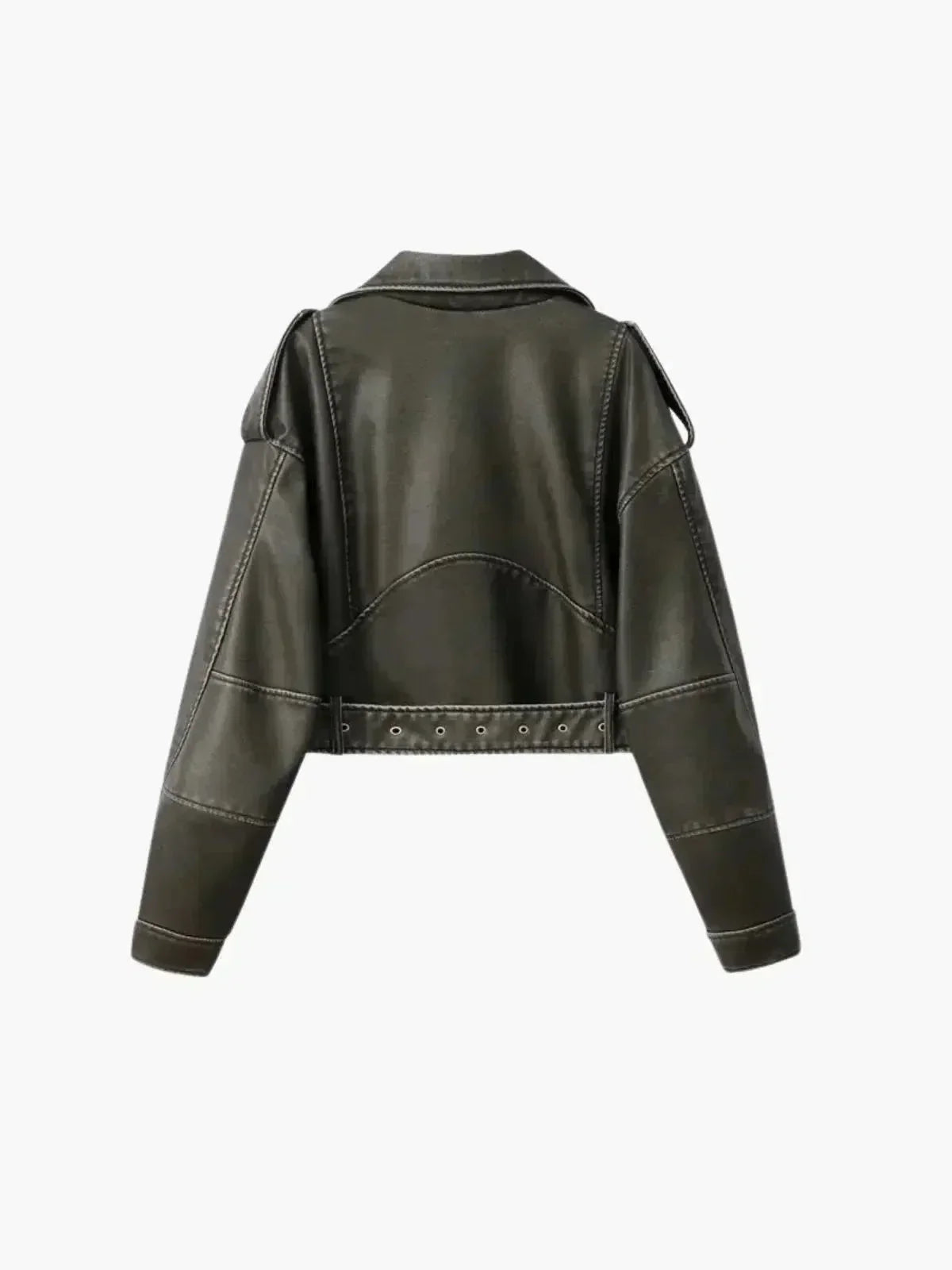 Isla – Kort aansluitend ontwerp – Bikerjas met riem