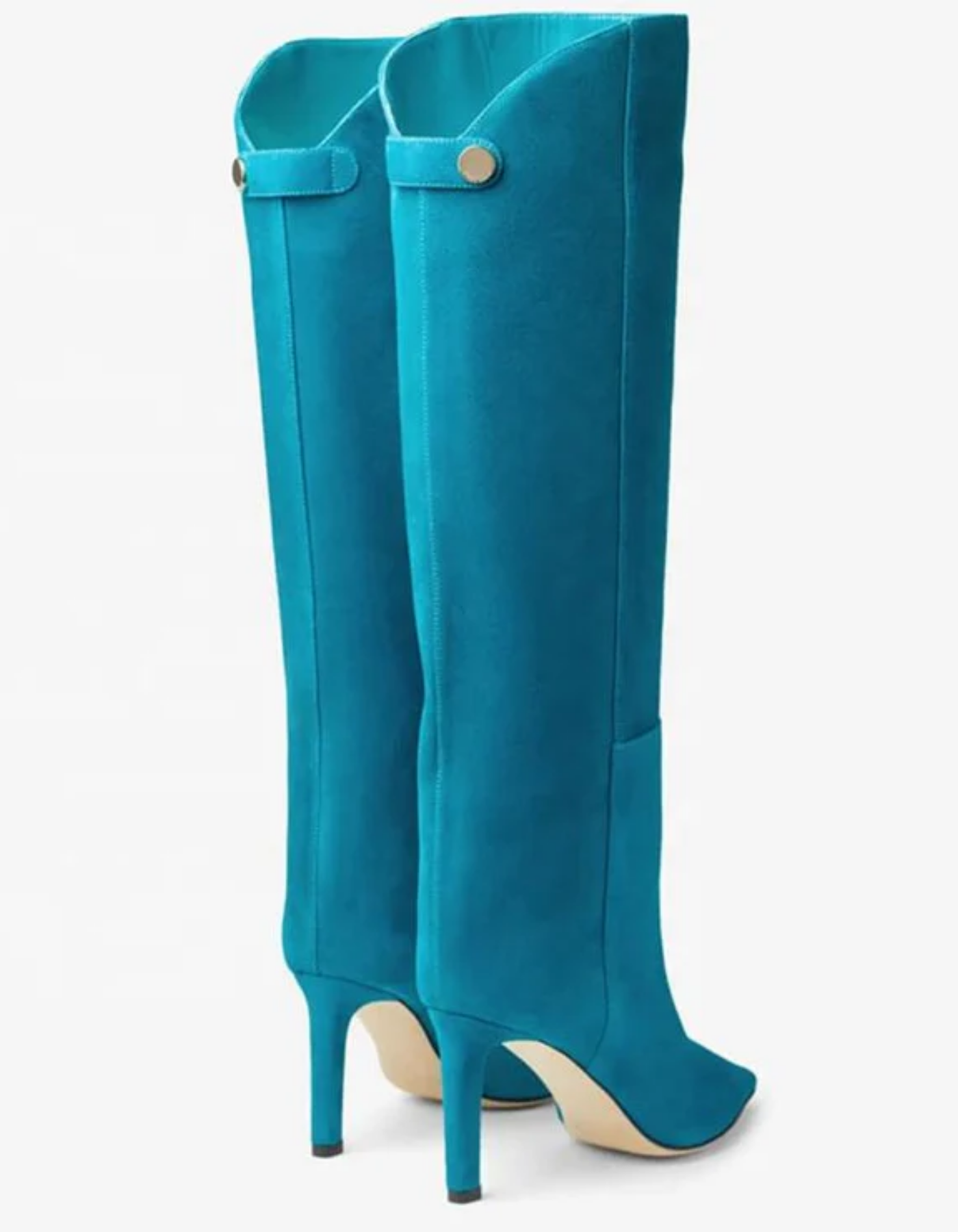 Calviera – Puntige neus – Kniehoge laarzen met naaldhak