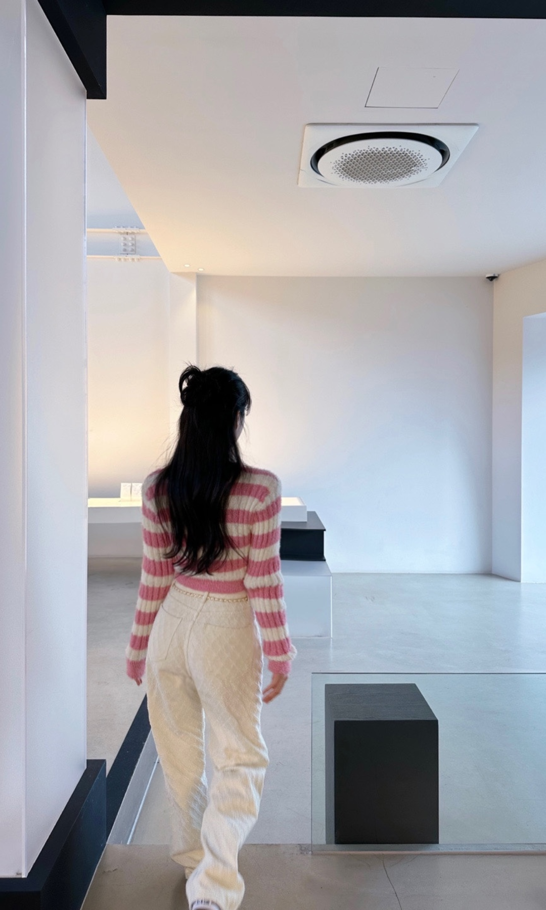 Cerelline – Textuur geweven patroon – Wijde broek