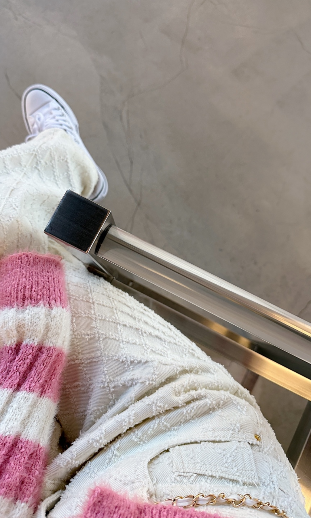 Cerelline – Textuur geweven patroon – Wijde broek