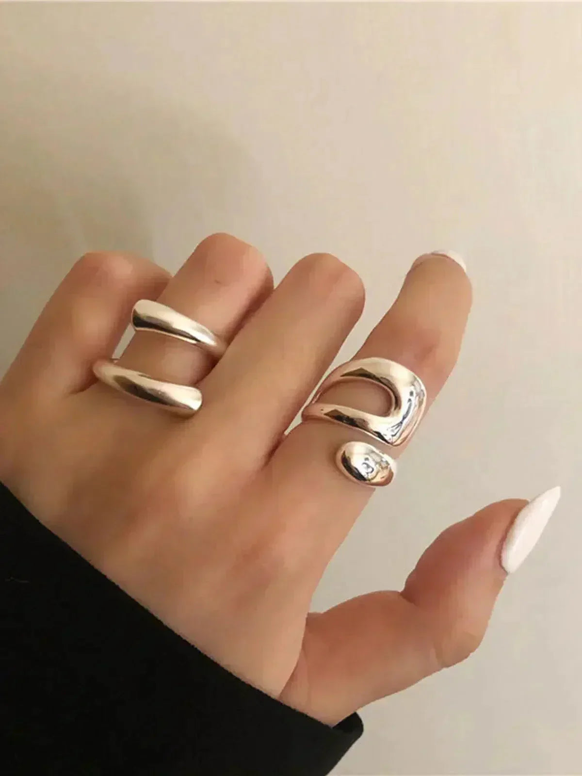 Zilveren ring met hartmotief - Minimalistisch open ontwerp