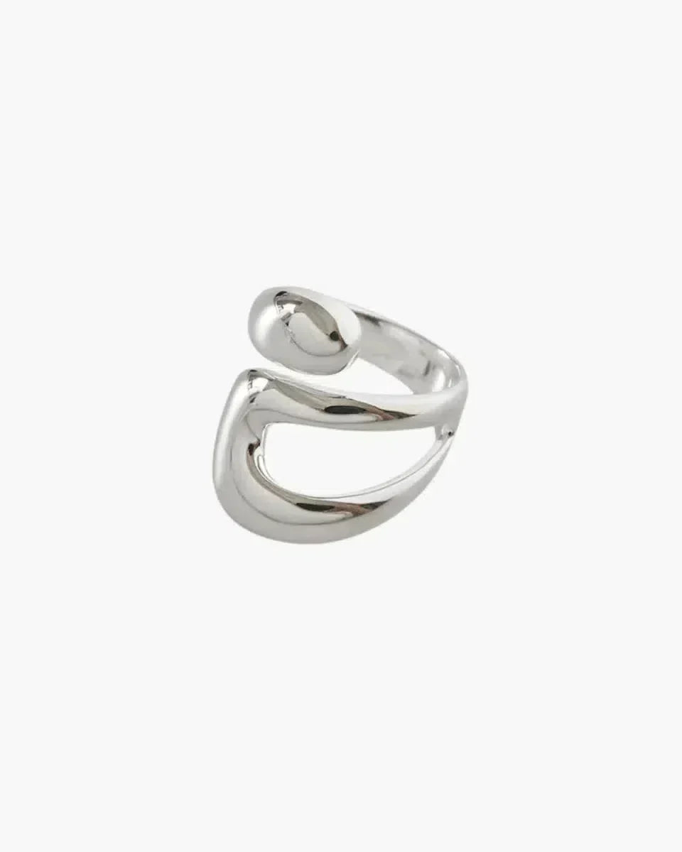 Zilveren ring met hartmotief - Minimalistisch open ontwerp