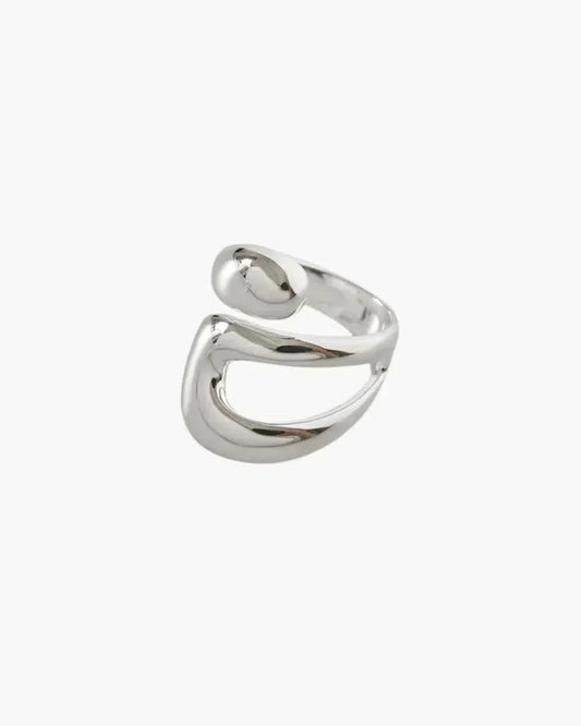 Zilveren ring met hartmotief - Minimalistisch open ontwerp