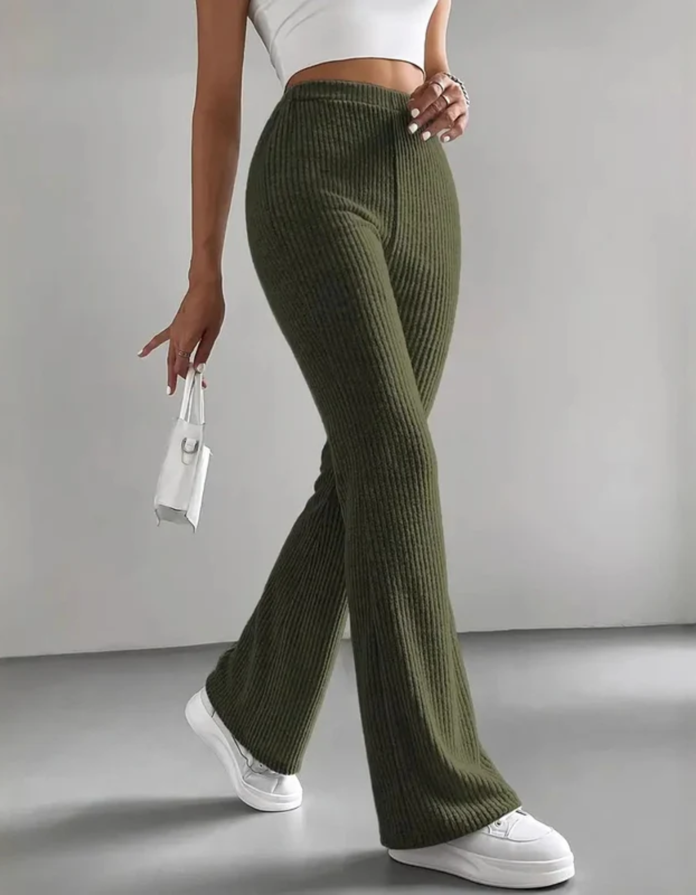 Mirelluna – Geribde textuur – Uitlopende loungebroek