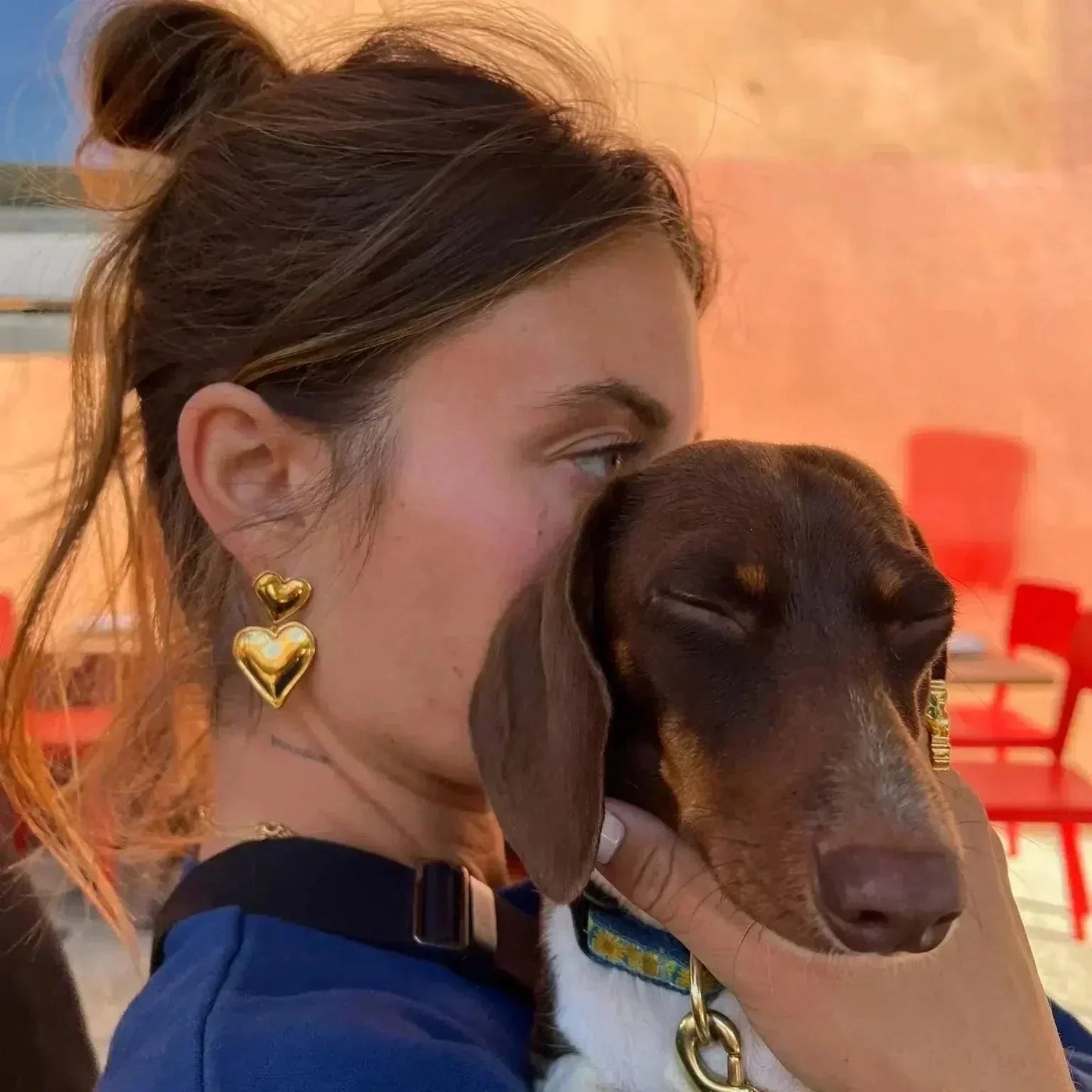 Dubbelhart oorbellen - Romantische en verfijnde uitstraling