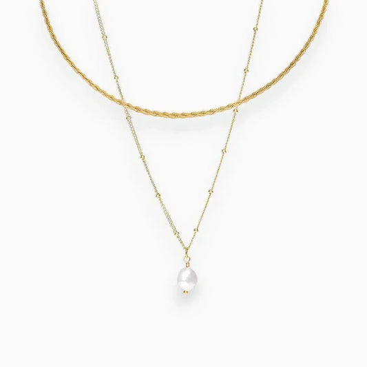 Ketting set met parelhanger - Moderne en elegante uitstraling