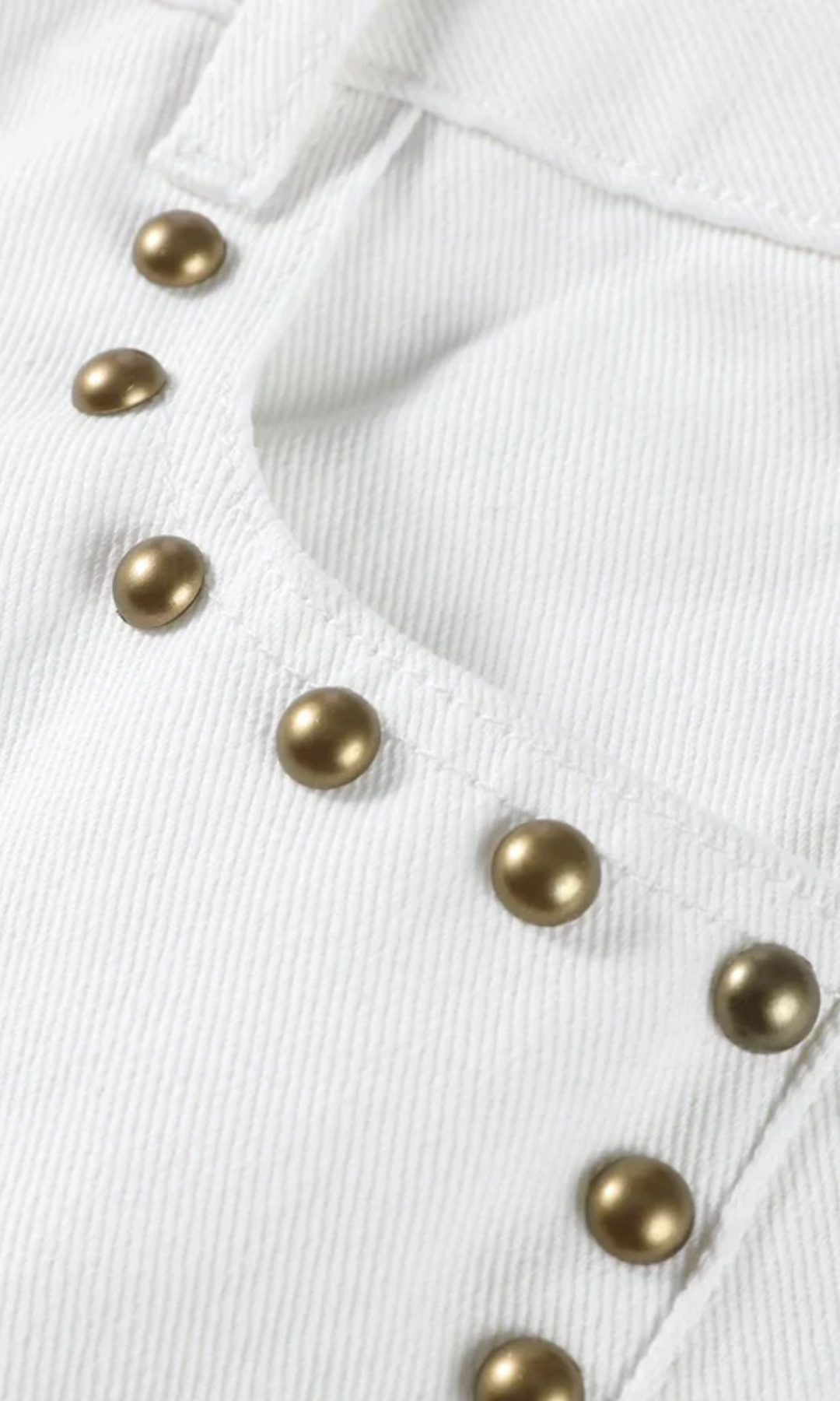 Valdenza – Goudkleurige studs – Rechte jeans