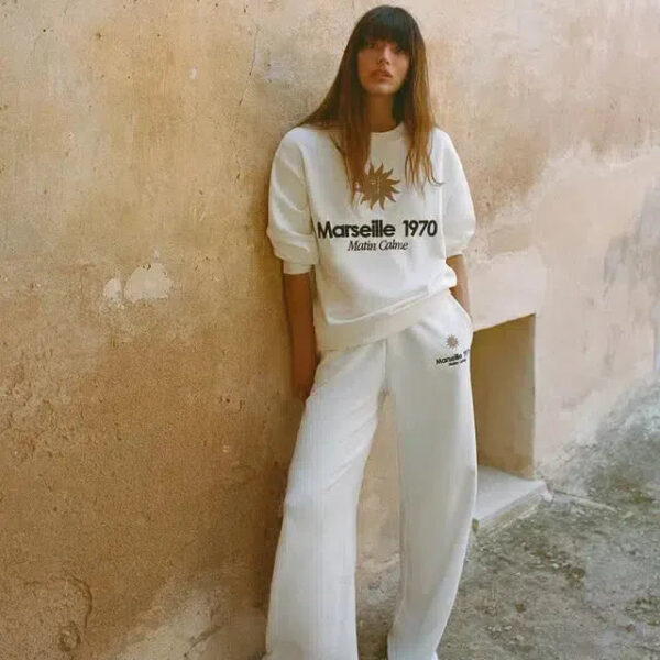 Antoinette – Sweatshirt met ronde hals – Wijde broek – Loungeset