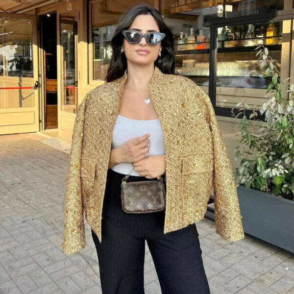 Céleste – Pailletten statement – Cropped jas