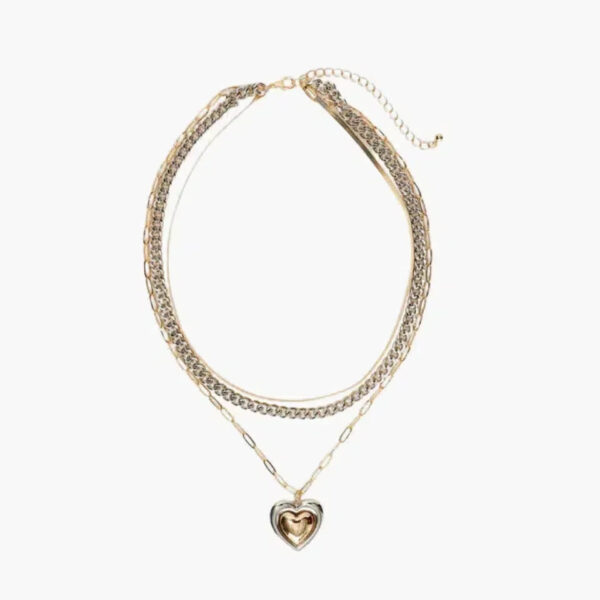 Ketting set met hart - Stoere en veelzijdige uitstraling