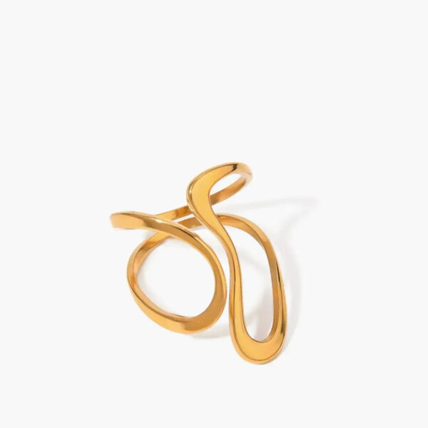 Goudkleurige spiraalring - Open statement-ontwerp