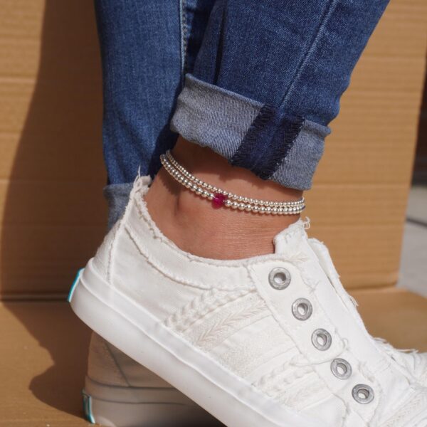 Rekbaar enkelbandje met geboortesteen - Elegant en persoonlijk accent