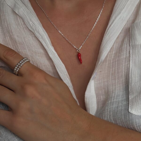 Italiaanse rode cornetto ketting - Elegante talisman tegen het boze oog