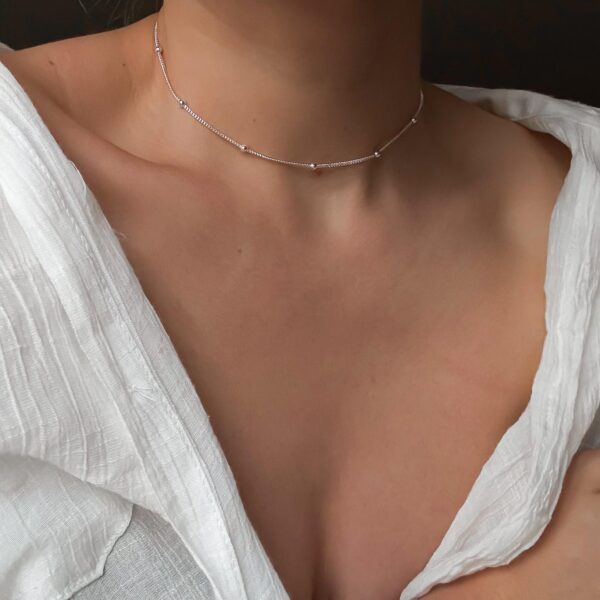 Sterling zilveren satellite ketting - Minimalistisch en elegant